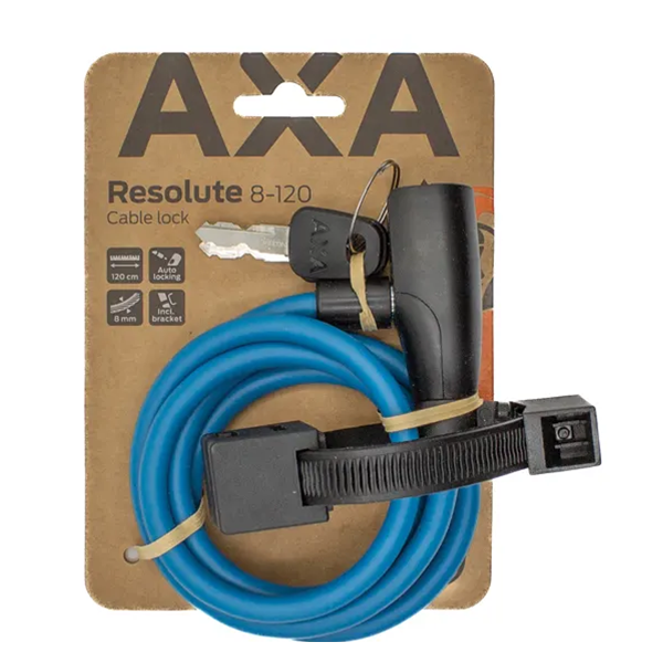 Axa - Kabelslot resolute 8-120 - blauw
