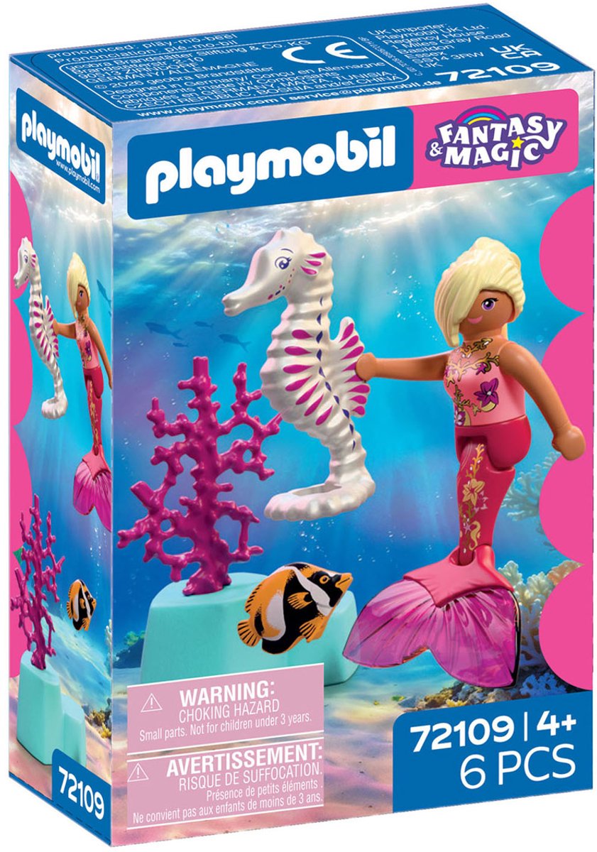 PLAYMOBIL - PLAYMOBIL fantasy & magic zeemeermin speelgoedset met zeepaardje.