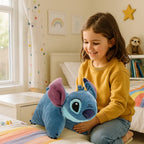 Disney - stitch knuffelkussen stitch 45x28 cm blauw