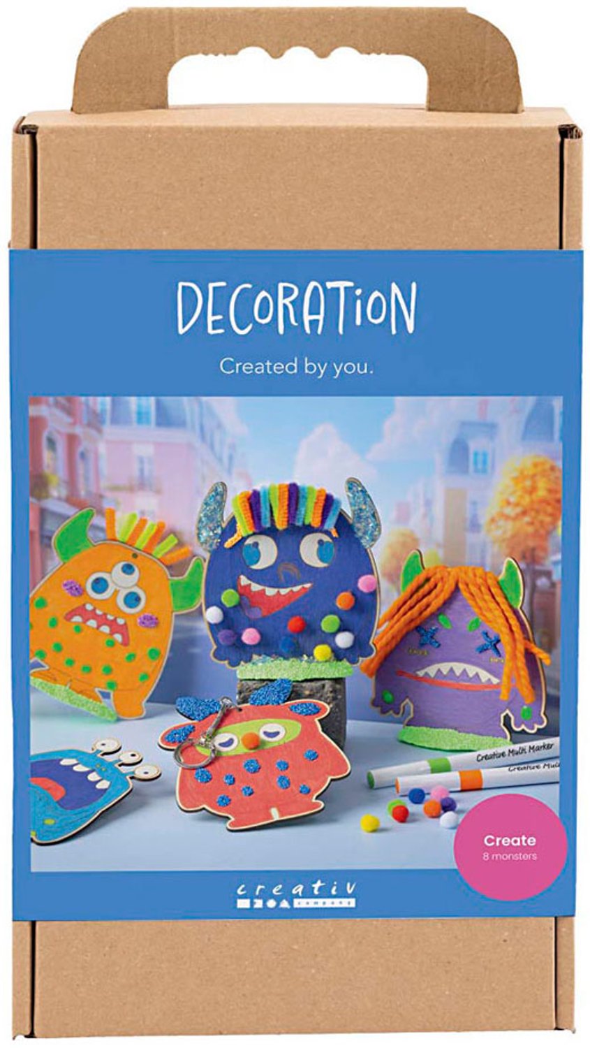 Creativ company hobbyset decoratie - 8 monsters