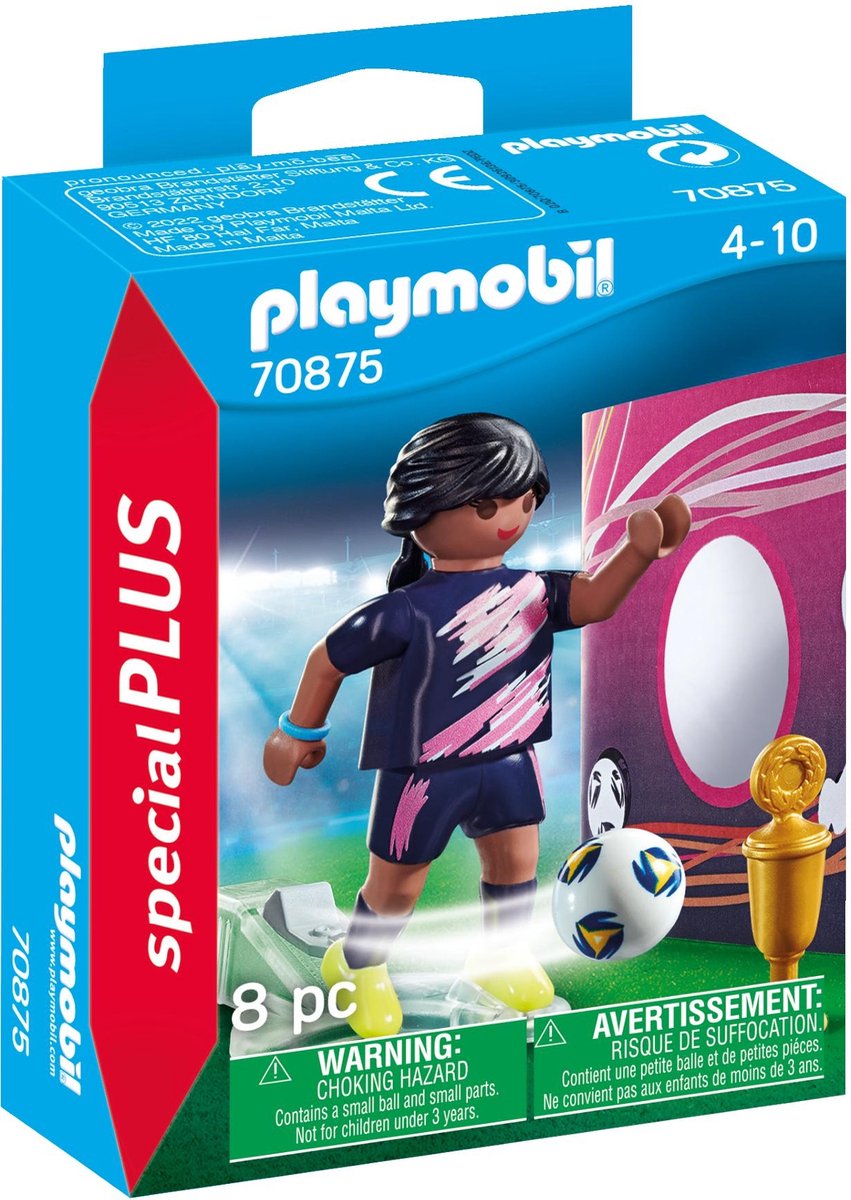 PLAYMOBIL - PLAYMOBIL specials voetbalster met doelmuur - 70875