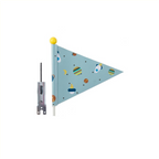 Drapeau de sécurité Pexkids Rocket Blue avec imprimé fusée