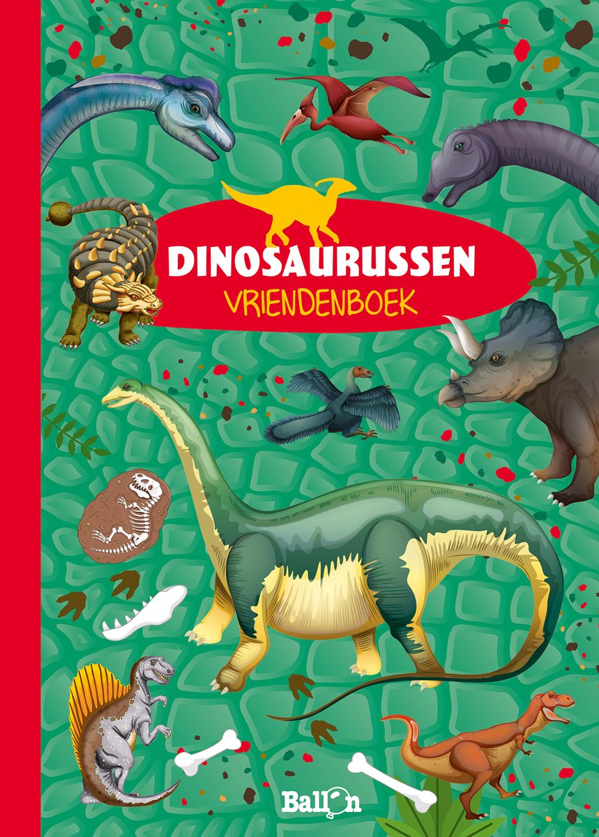 Merkloos sans marque vriendenboek dinosaurussen