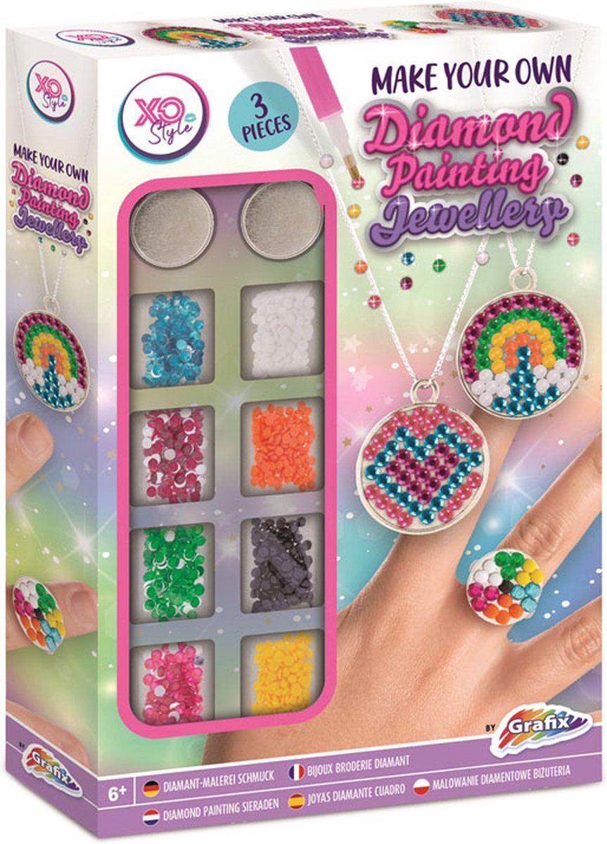 Grafix diamond painting jewellery | maak je eigen sieraden | diamond painting sieraden | kettingen ringen | sieraden meisjes