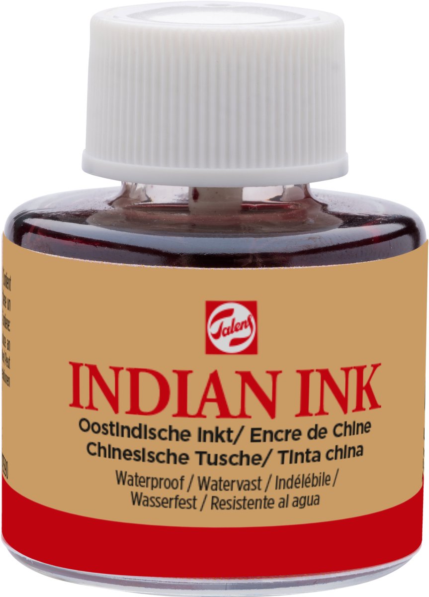 Talens oostindische inkt fles 11ml zwart 700