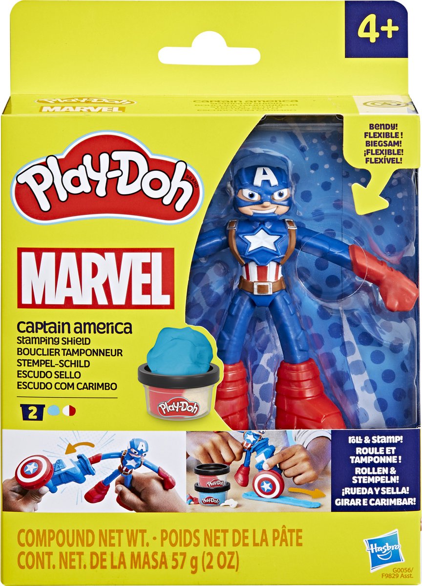 Play-Doh -Doh marvel captain america stempelschild - boetseerklei