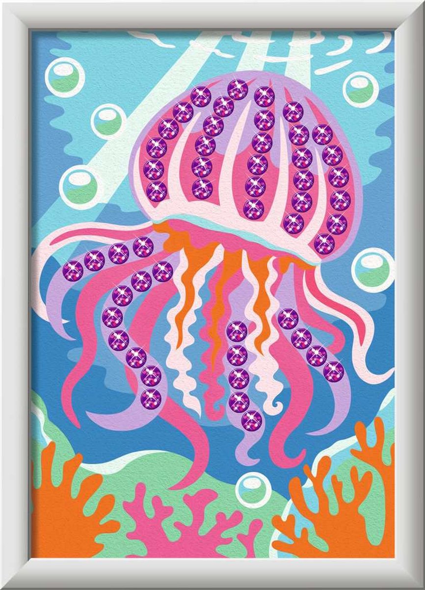 Ravensburger - – creart: trendy jellyfish – schilderen op nummer