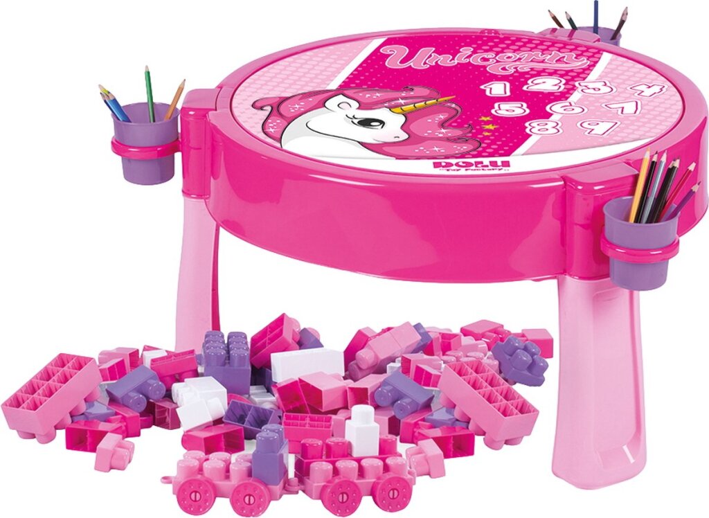 Dolu unicorn activiteiten tafel inclusief 100 blokken