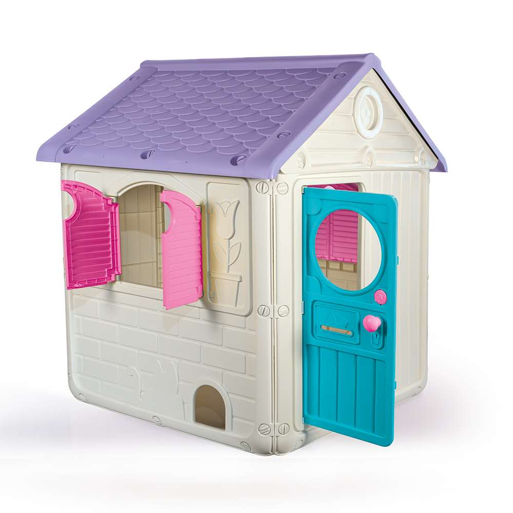 Dolu - Dolu speelhuis roze/wit/blauw/paars 122.5x110x104cm