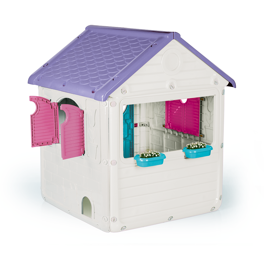 Dolu - Dolu speelhuis roze/wit/blauw/paars 122.5x110x104cm