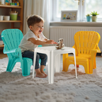 Dolu - Dolu tafel met 2 stoelen turquoise/geel