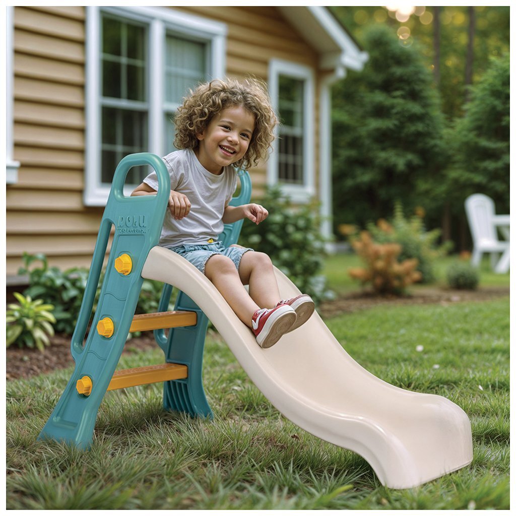 Dolu junior glijbaan 60.5x135x90 cm wit groen