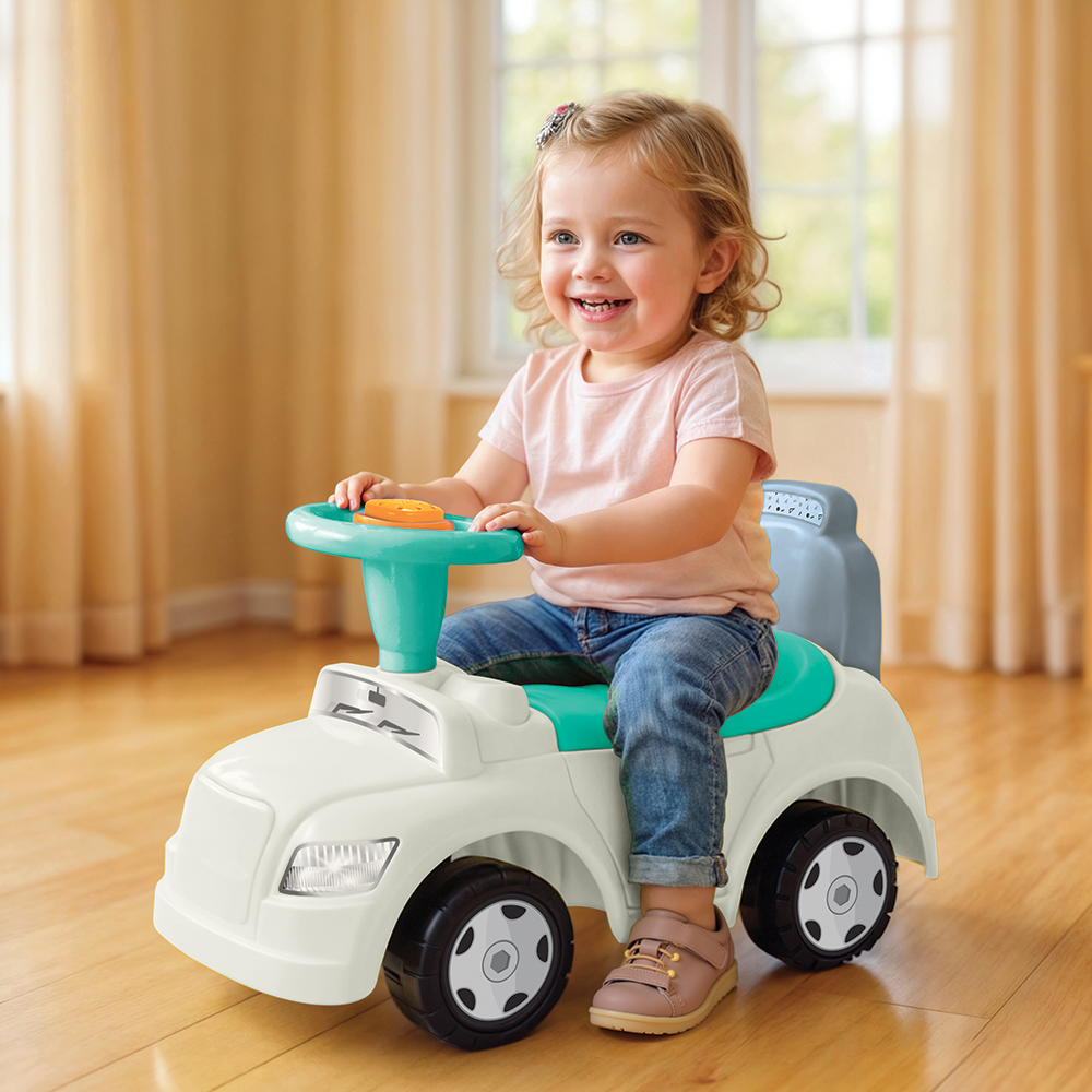 Dolu step car 2in1 loopauto loopwagen wit blauw