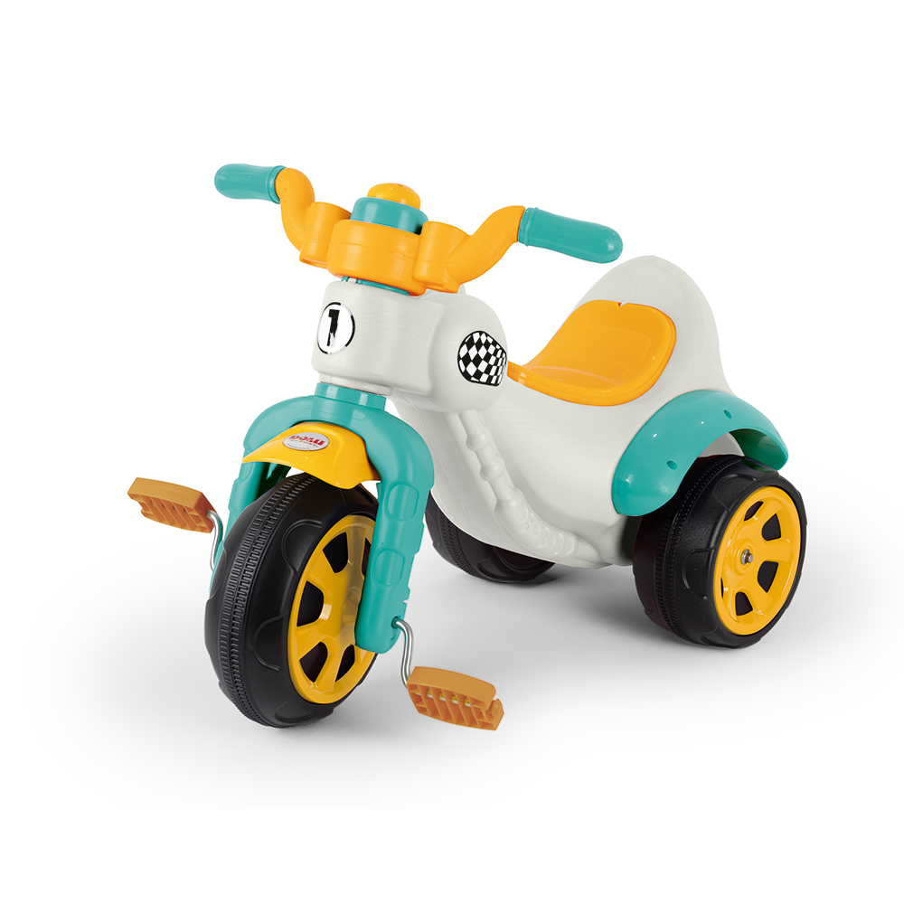Dolu - Dolu super-bike driewieler wit/blauw/geel