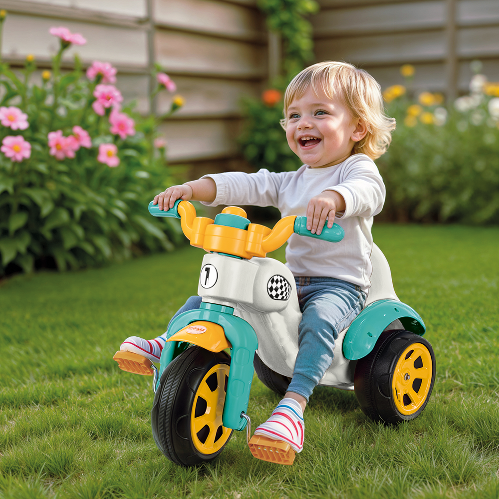 Dolu - Dolu super-bike driewieler wit/blauw/geel