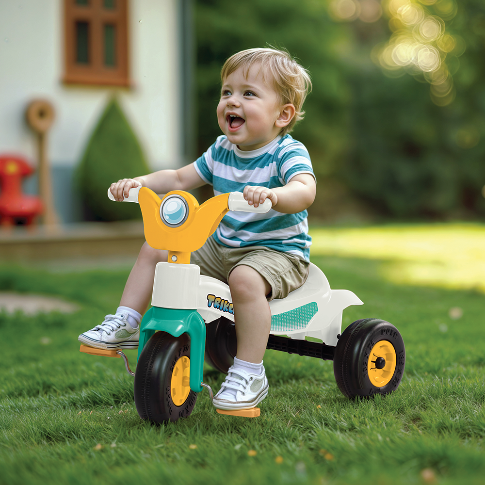 Dolu - Dolu trike driewieler wit/blauw/geel 49x42x60cm