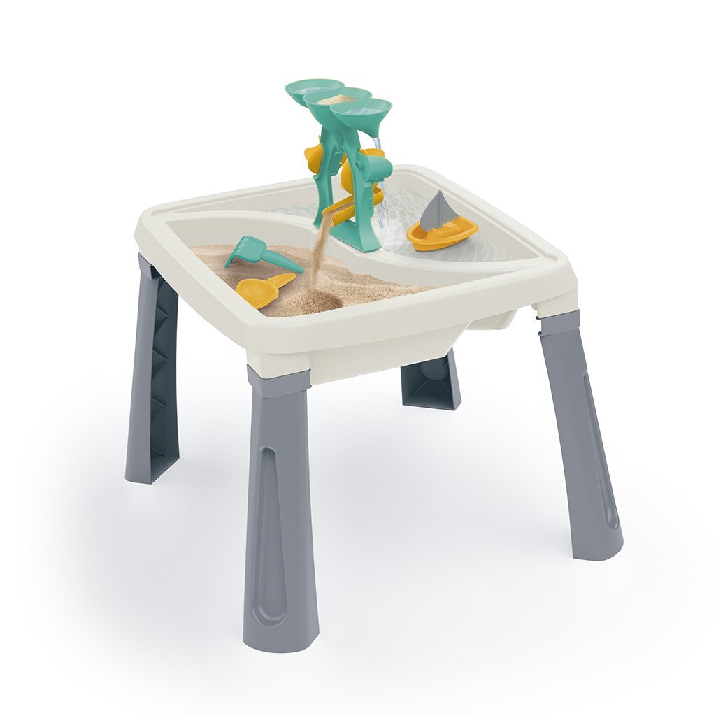 Dolu zand-watertafel + accessoires wit grijs