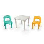Dolu - Dolu kinder tafel met 2 stoelen turquoise/geel