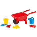 Dolu strandset kruiwagen met accessoires rood geel 7-delig