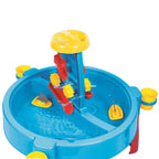 Dolu 2-in-1 watertafel zandtafel met accessoires blauw rood geel 98x98x77cm