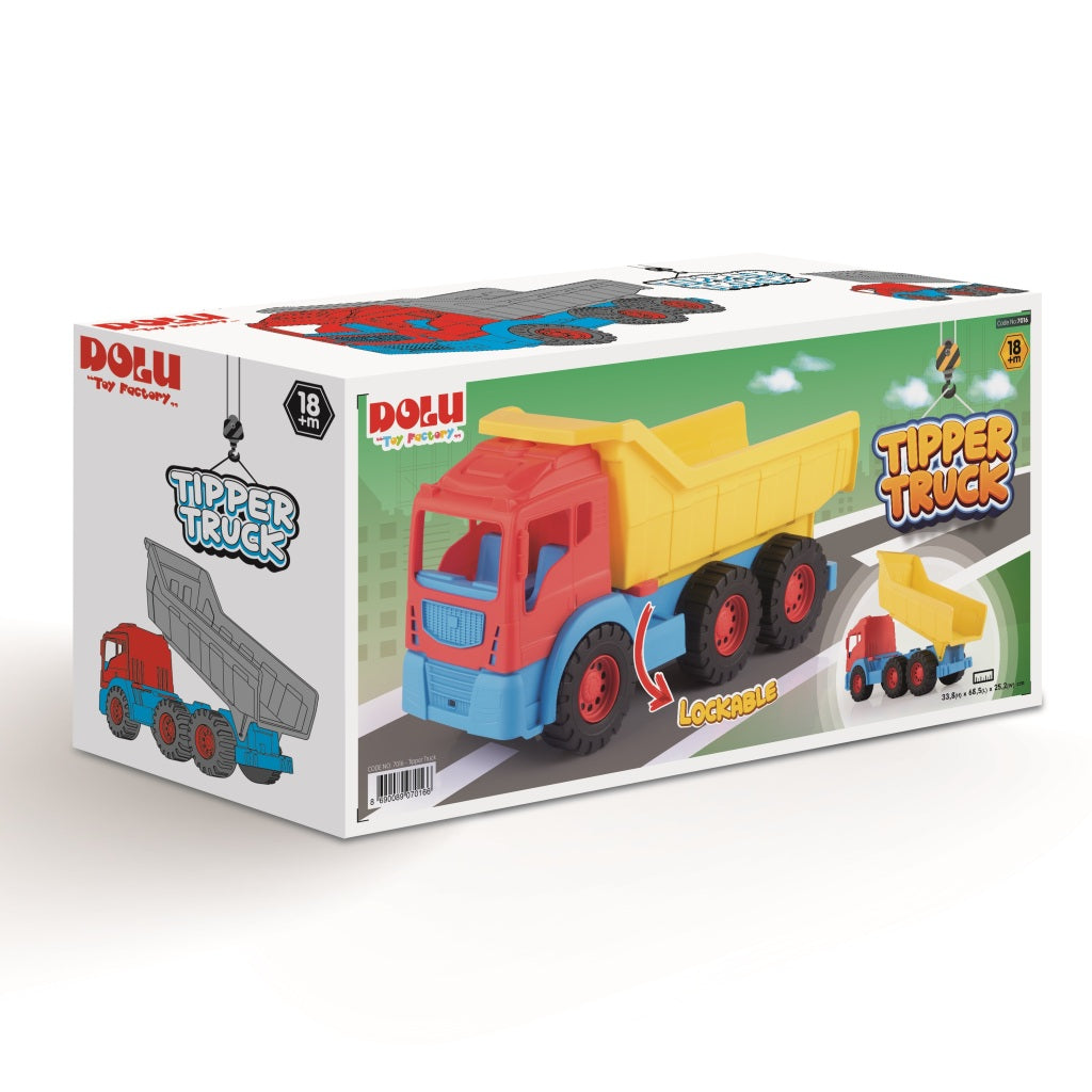 Dolu 7016 grote vrachtwagen rood geel