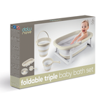 Dolu - Dolu opvouwbare babybadset 3-delig relax beige ruimtebesparend