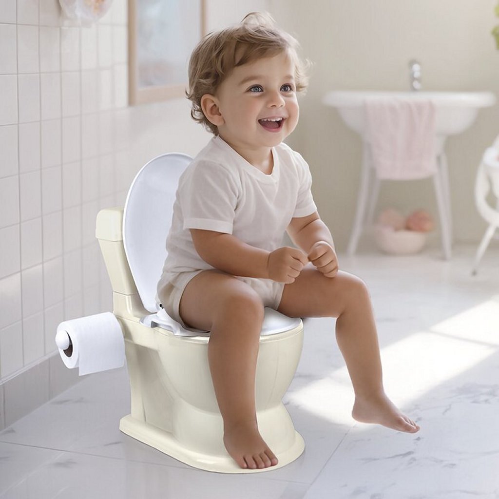 Dolu - Dolu wc plaspotje + licht en geluid beige