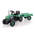 Dolu traptractor met aanhanger claxon groen zwart