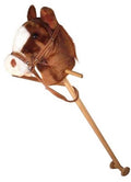 Playwood - wood - stokpaard bruin met geluid - bont