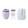 Philips - Philips bre275/00 satinelle epilator met accessoires wit/paars