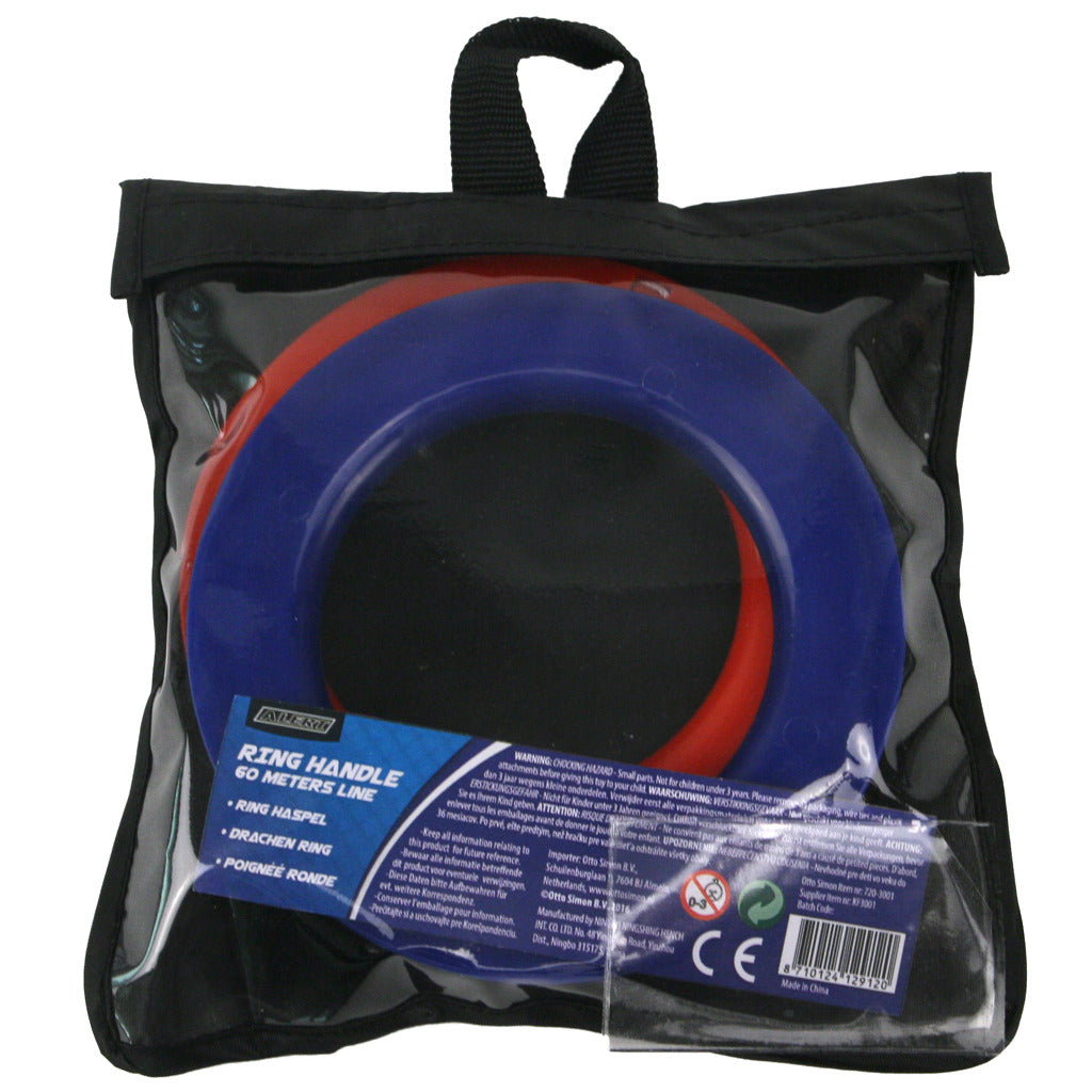 Alert vlieger ring haspel set met vliegertouw 60m