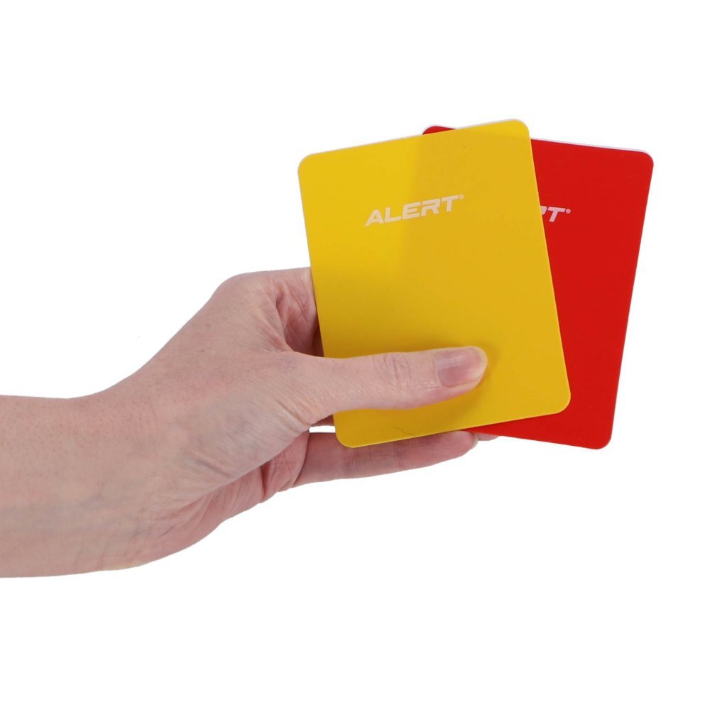 Alert scheidsrechtersfluitje met kaarten | 6 stuks