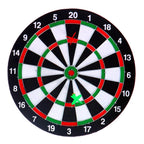 Overige merken dartboard tweezijdig + 6 pijlen 37 cm