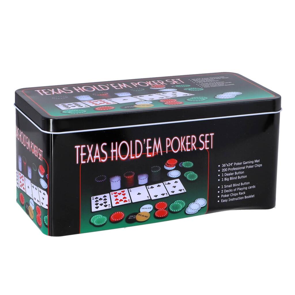 / Sans Marque - / Sans Marque Pokerset in blik 200-delig