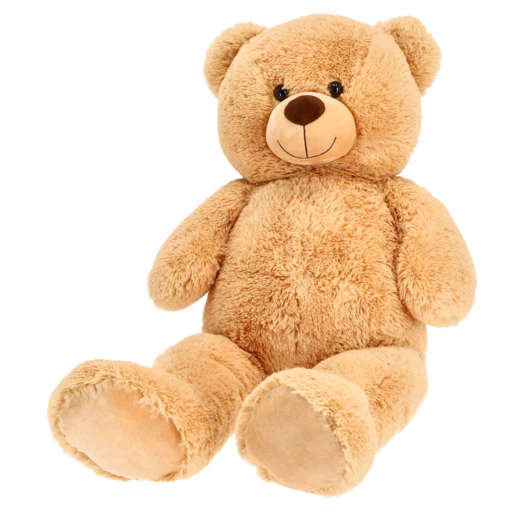 Pluchiez - Pluchiez knuffel beer zittend 100 cm lichtbruin