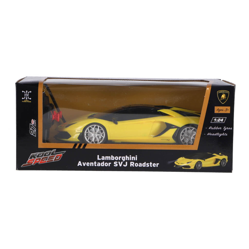 Kool speed rc lamborghini aventador svj roadster 1:24 + licht geel