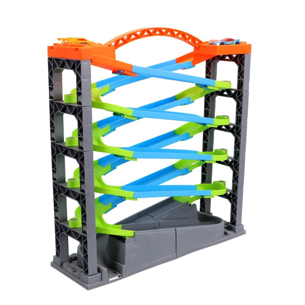 Overige merken racebaan deluxe 5 lagen + 2 racewagens