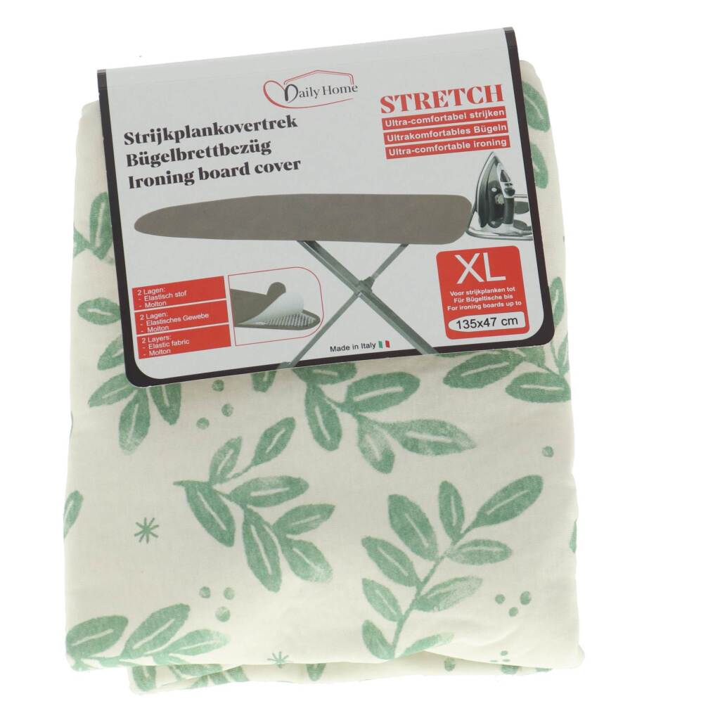 Daily Home - Daily Home strijkhoes stretch xl 135x47 cm groen/wit