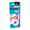 Bison doublefix binnen rol 1,5m x 19mm wit kaart