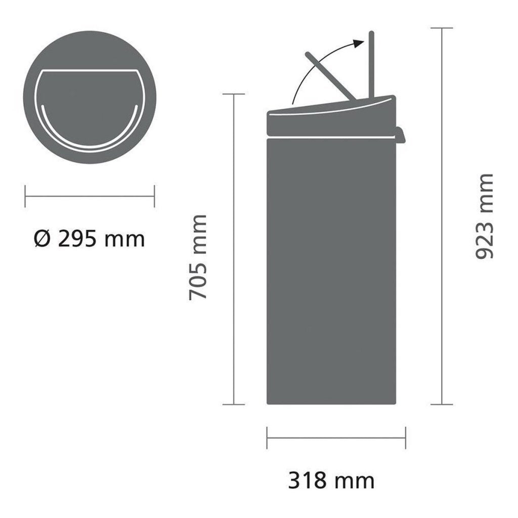 Afvalverzamelaar brabantia bra115363 platinum