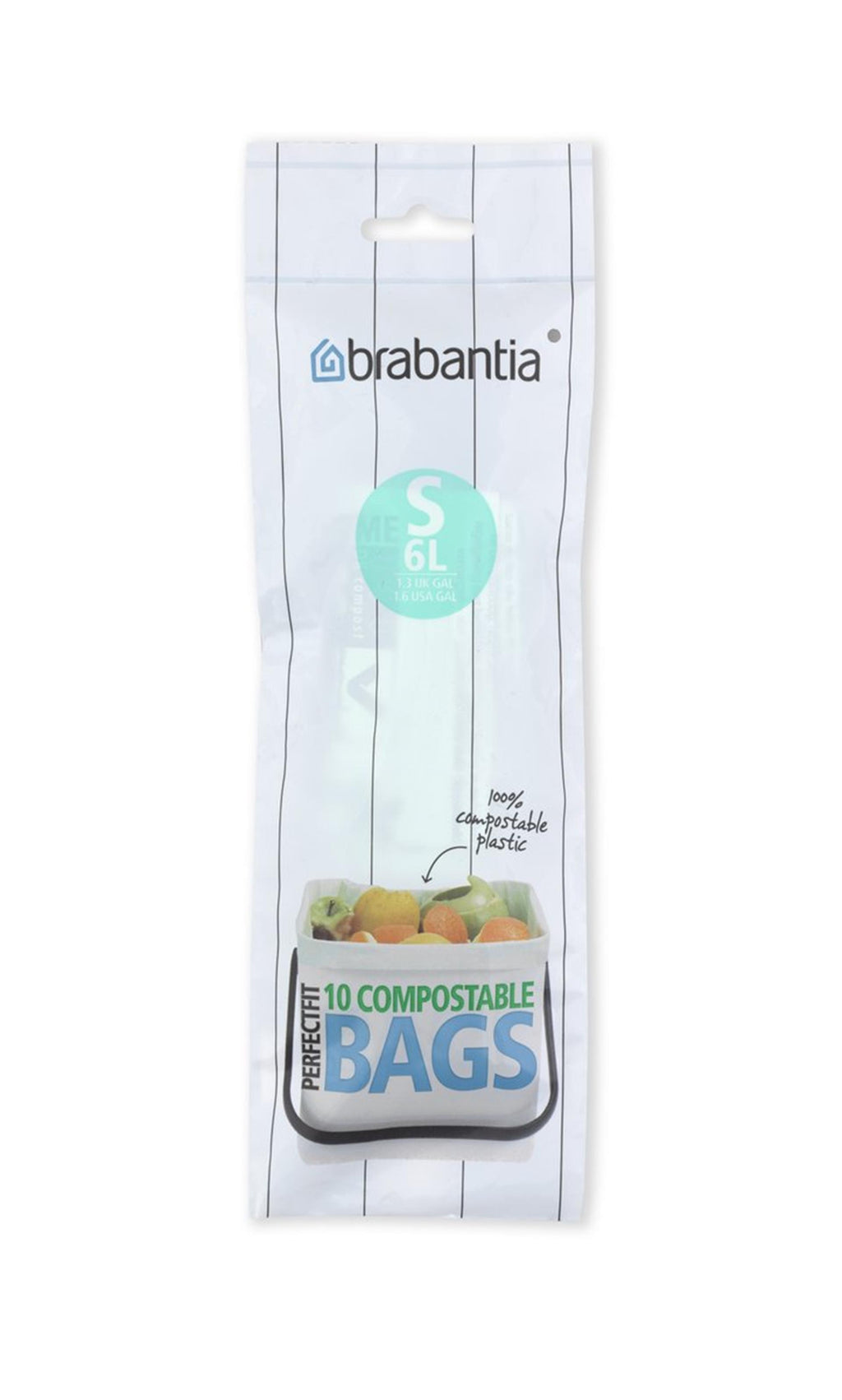 Brabantia afvalzak s compost 6l 10zakken