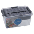 Sunware - Sunware q-line opbergbox 6l met inzetbak - 30x20x14.5 cm - transparant