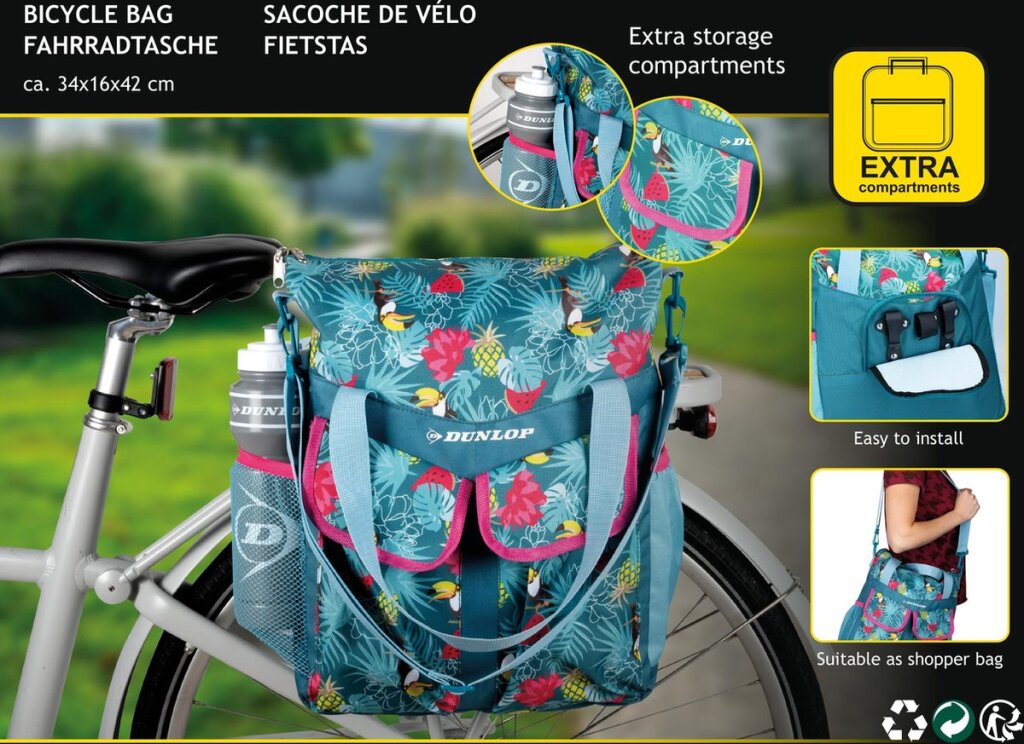 Dunlop fietstas 34x16x42cm