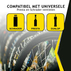 Dunlop Staande Fietspomp Uitvoering Analoge Drukmeter Dubbele Ventielkop Zwart