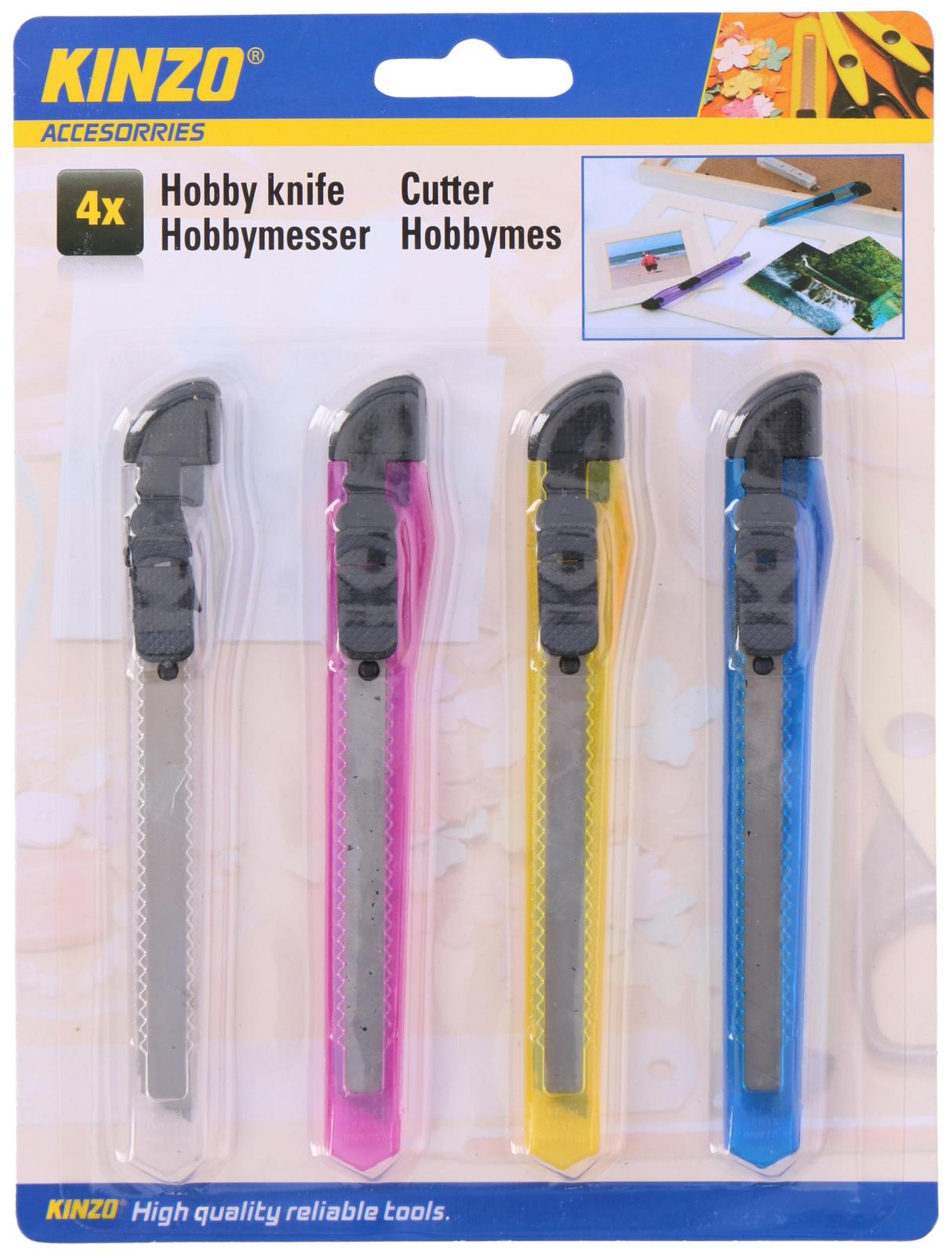 Kinzo hobbymes 9,5mm 4 stuks op kaart