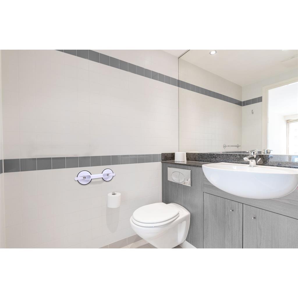 Vivamore handgreep met zuignappen 33x12.5x7.5 cm wit