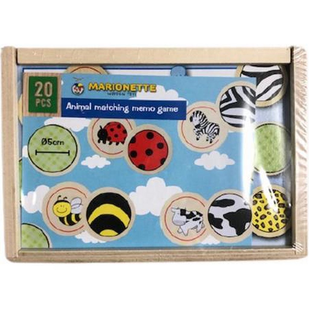 Marionette wood marionettewood houten memory spel 20-delig