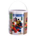 Marionette - Marionette wooden toys blokkenton met houten blokken 100 stuks