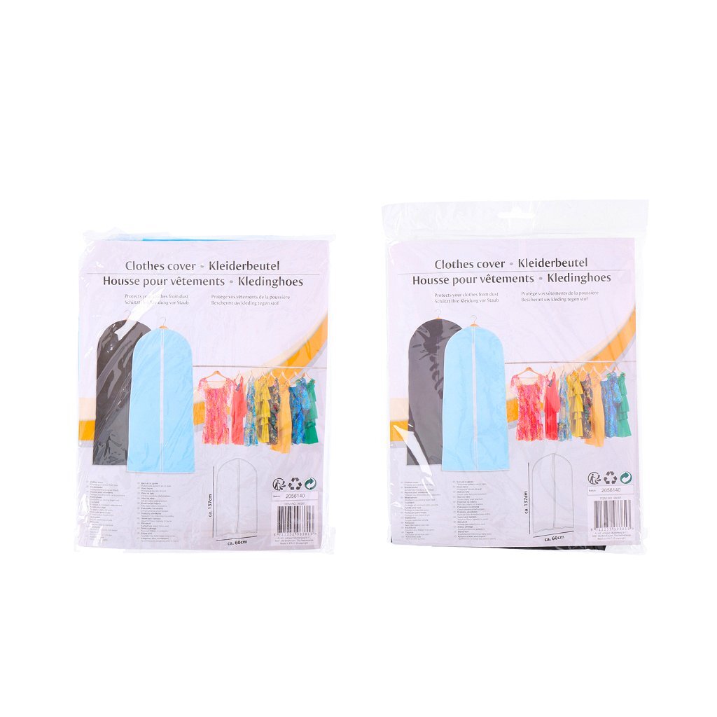 Basic kledinghoes met rits 137x60 cm