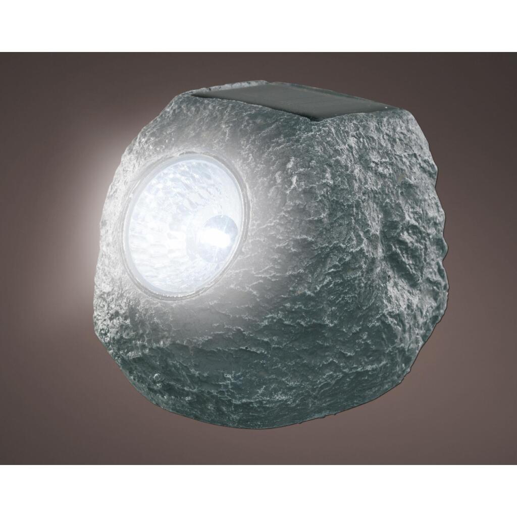 Overige merken solarlamp steen grijs polyresin